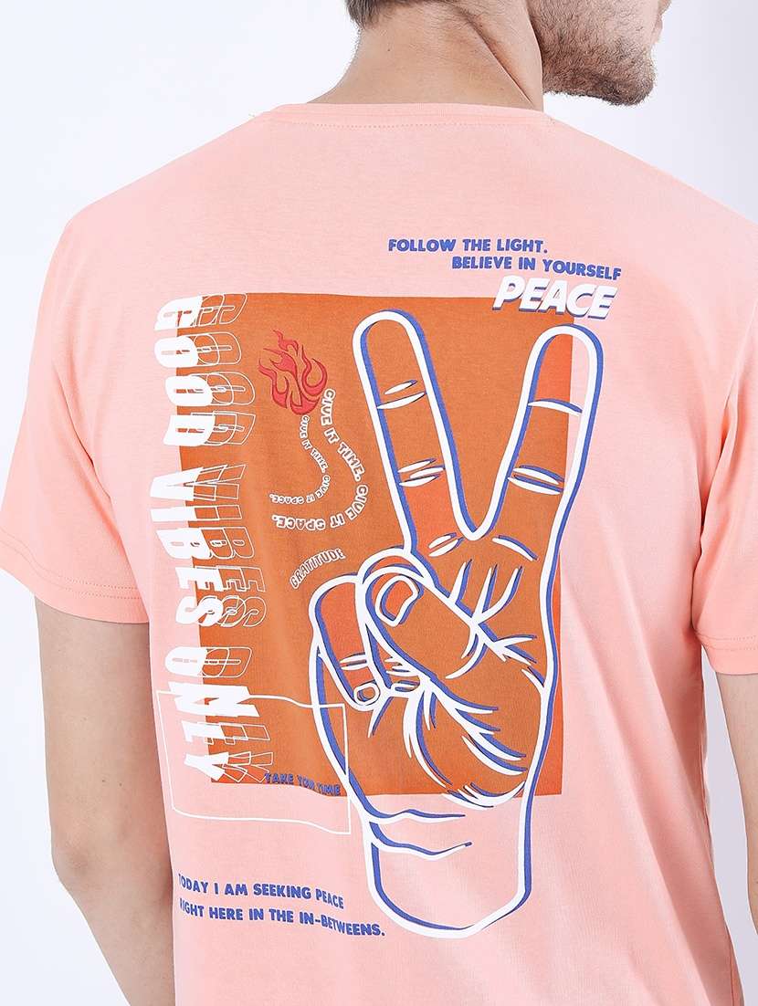 men printed round neck t-shirt - 21375396 -  Standard Image - 4