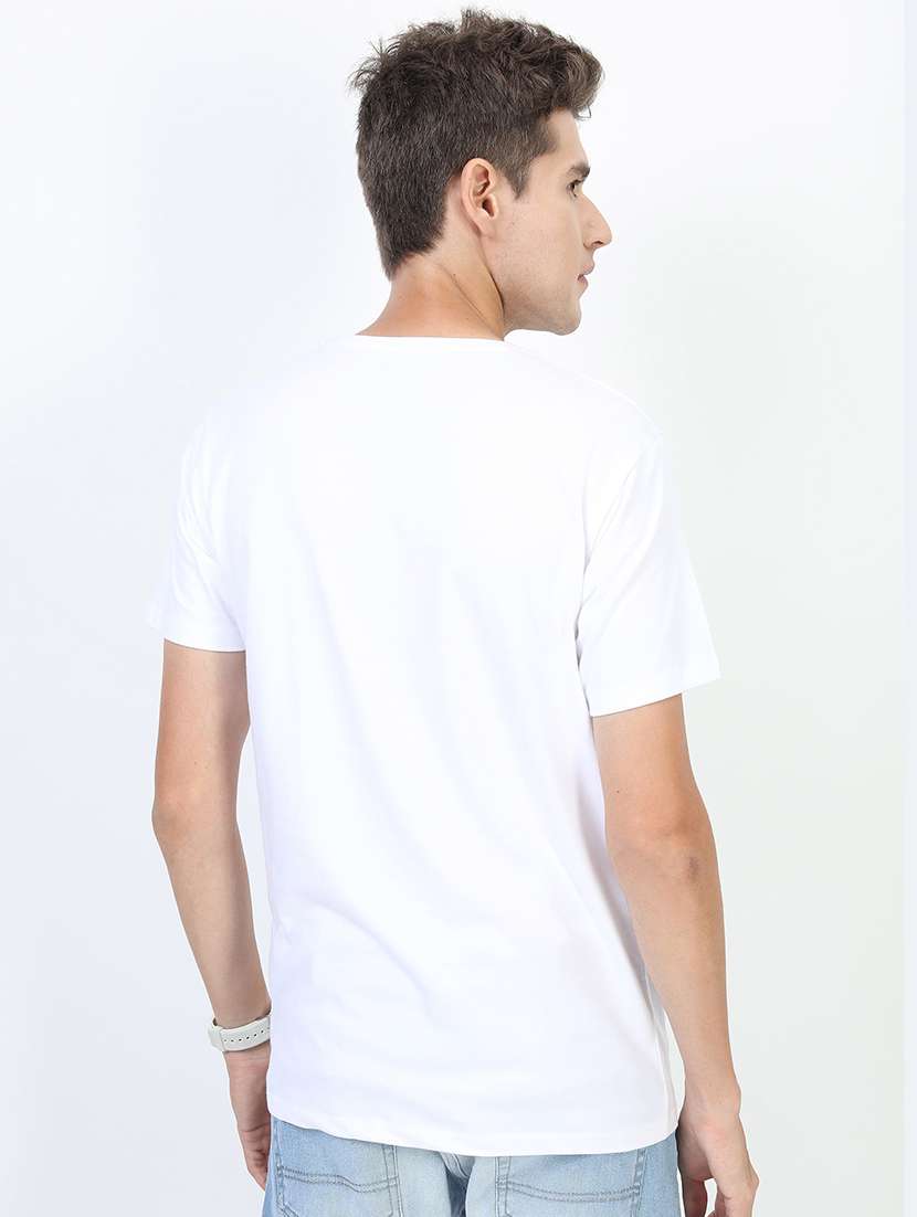 men front print round neck t-shirt - 21375406 -  Standard Image - 1