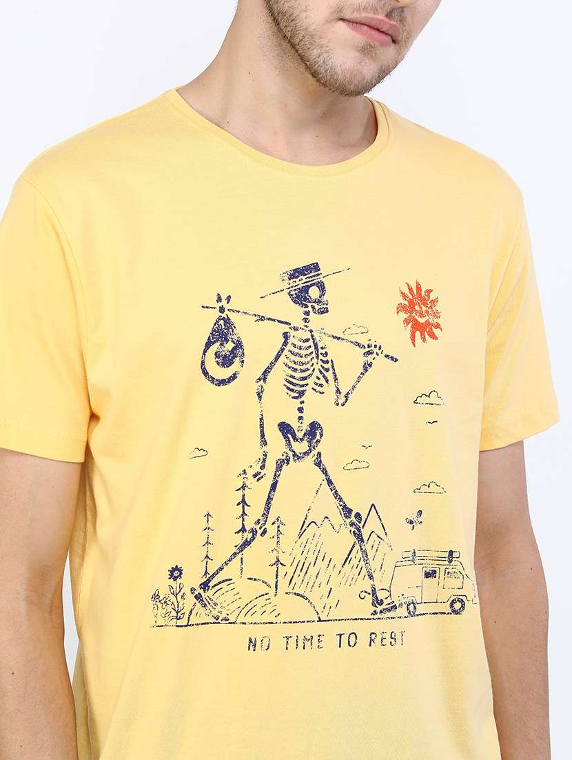 men front print cotton t-shirt - 21375414 -  Standard Image - 4