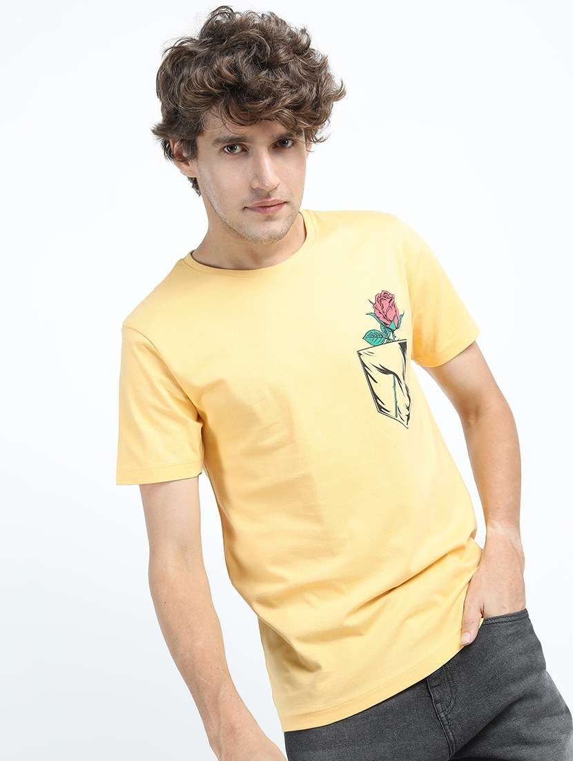 men back print cotton t-shirt - 21375421 -  Standard Image - 1