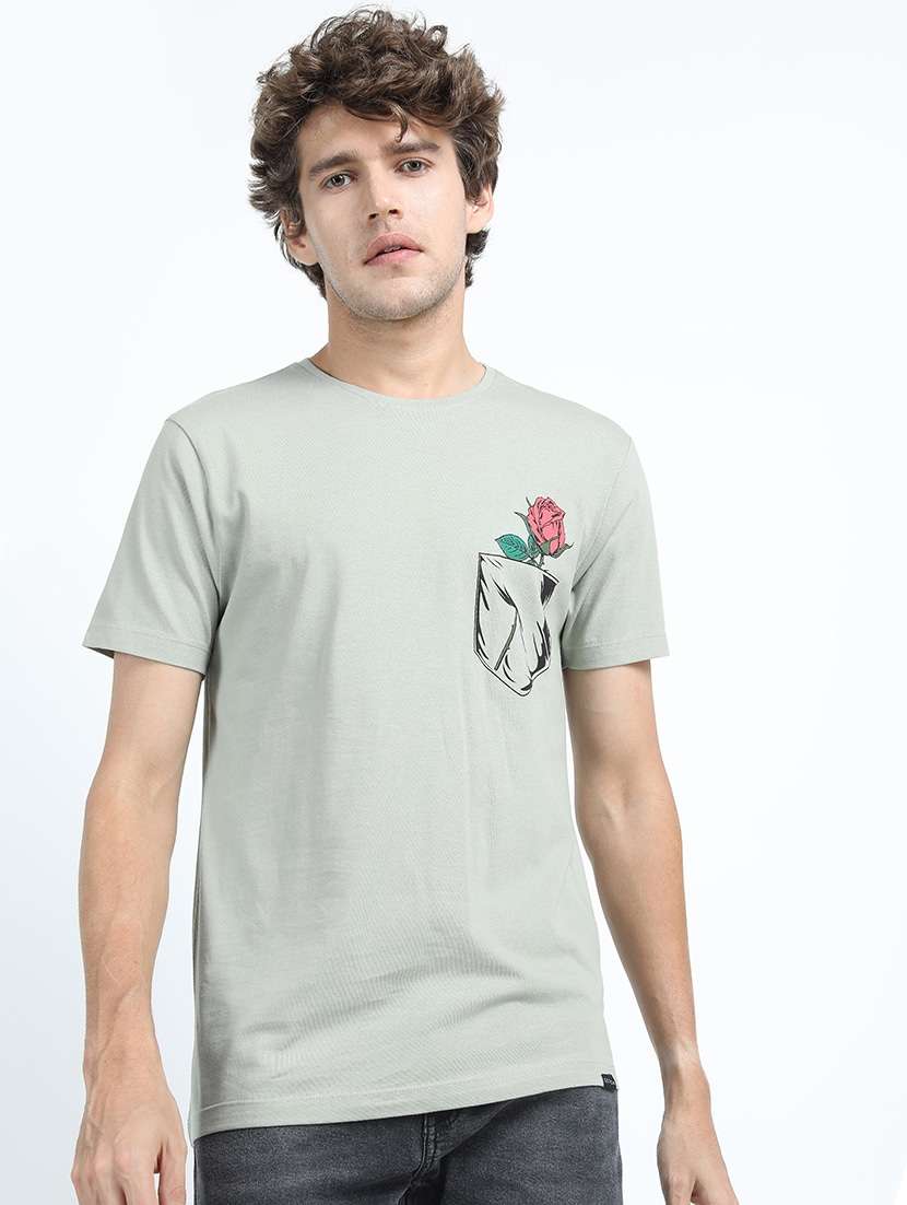 men back print cotton t-shirt - 21375422 -  Standard Image - 1