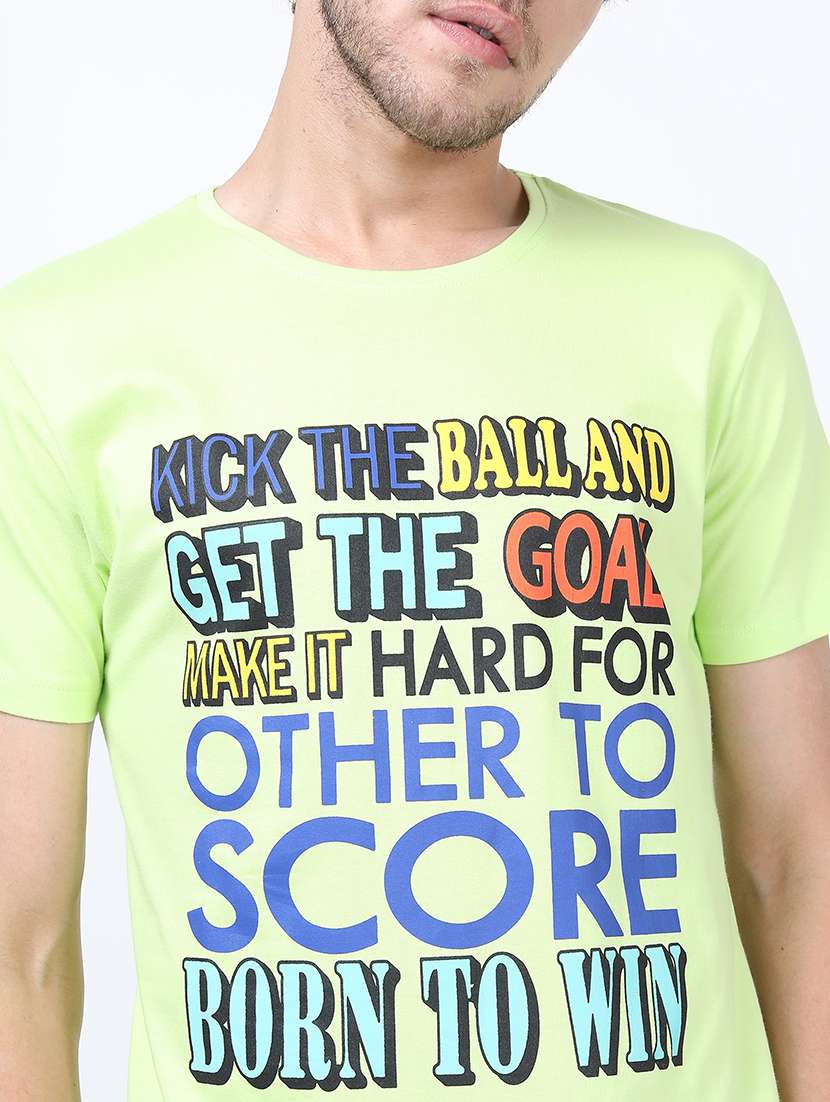 men front print round neck t-shirt - 21375429 -  Standard Image - 4