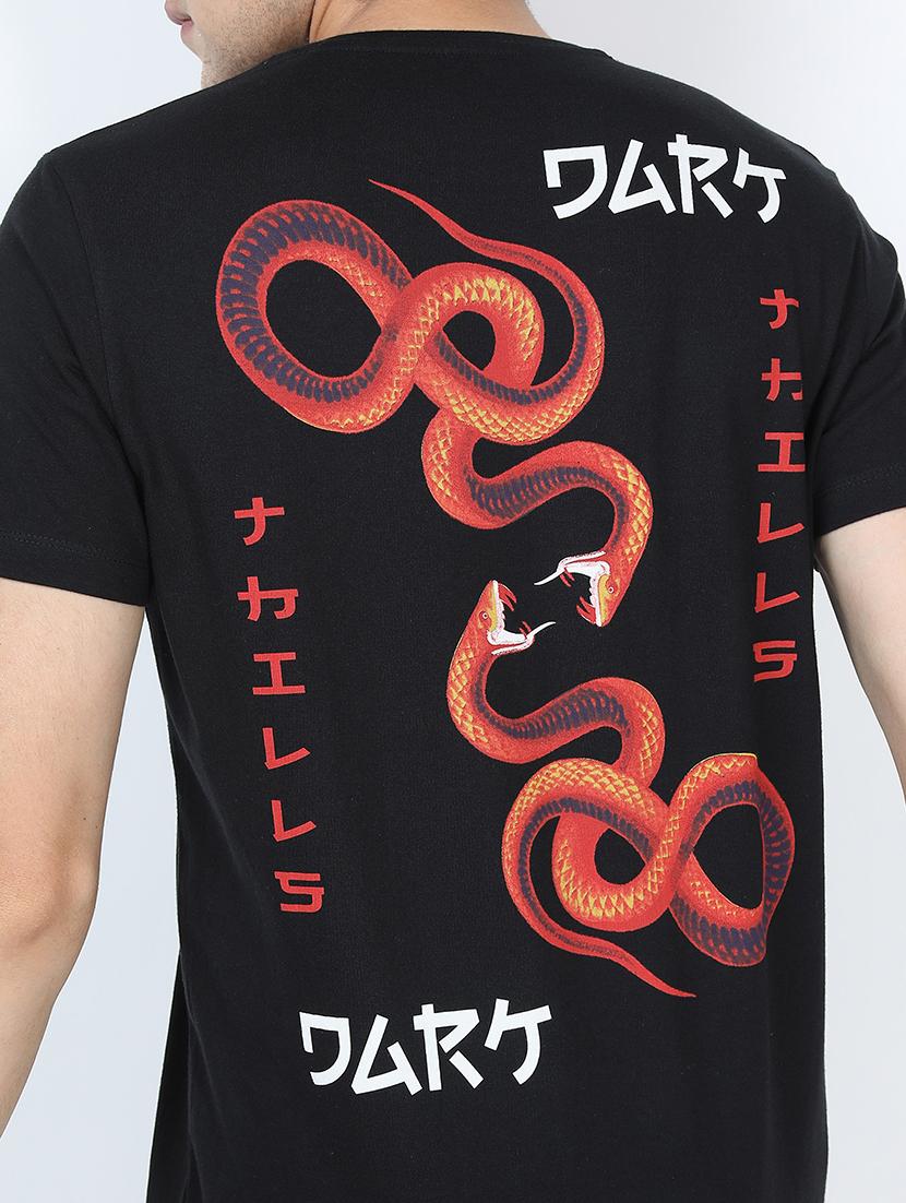 men front & back print short sleeve t-shirt - 21375437 - Standard Image - 4