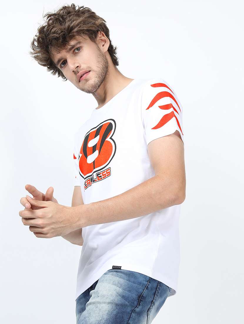 men short sleeve front & back print t-shirt - 21375442 -  Standard Image - 1