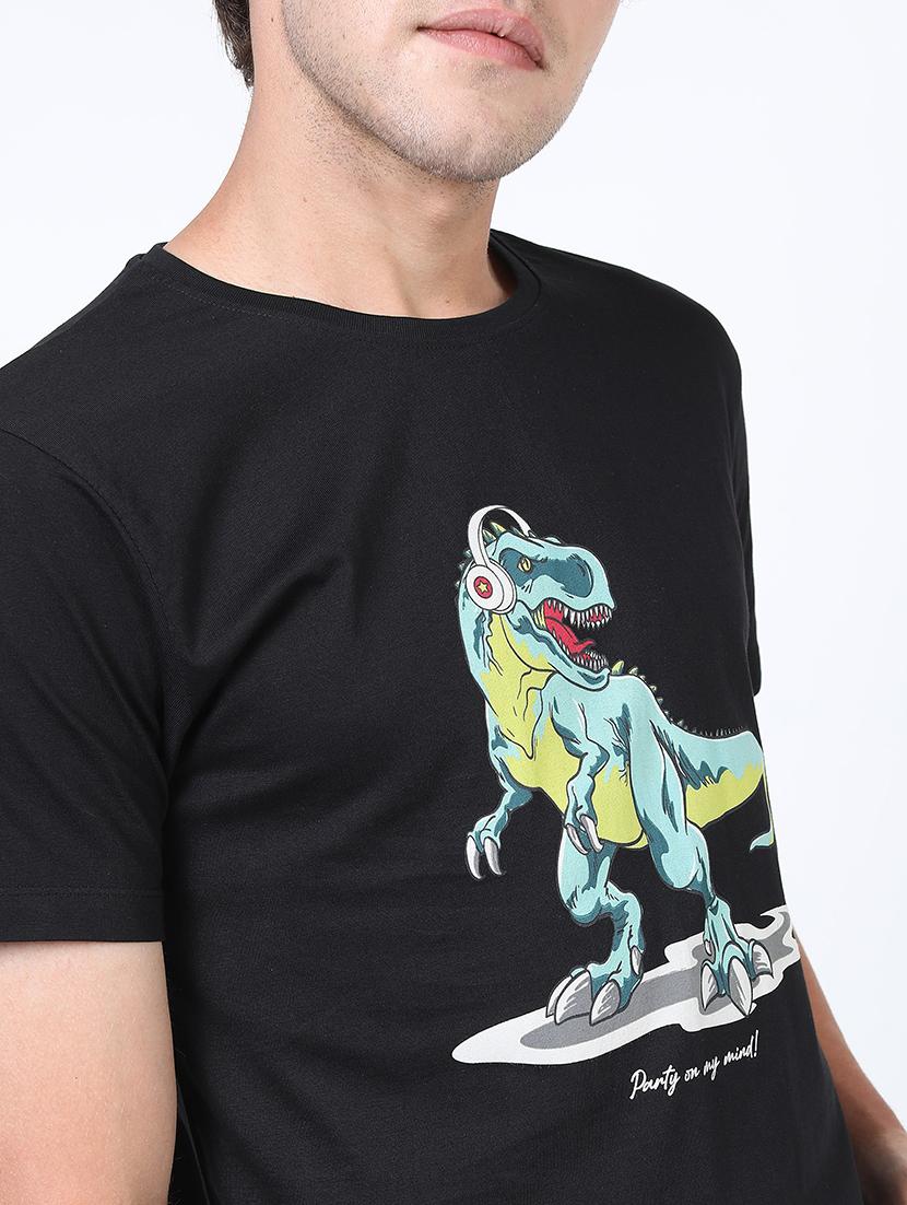 men front print round neck t-shirt - 21375454 - Standard Image - 4