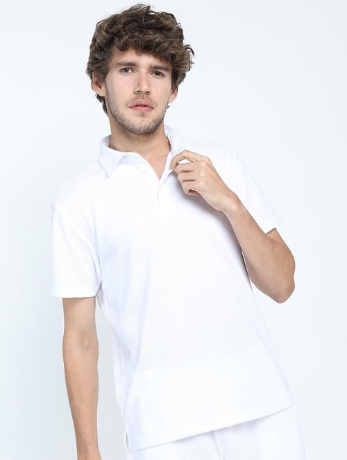 men plain polo neck t-shirt - 21375459 - Standard Image - 0
