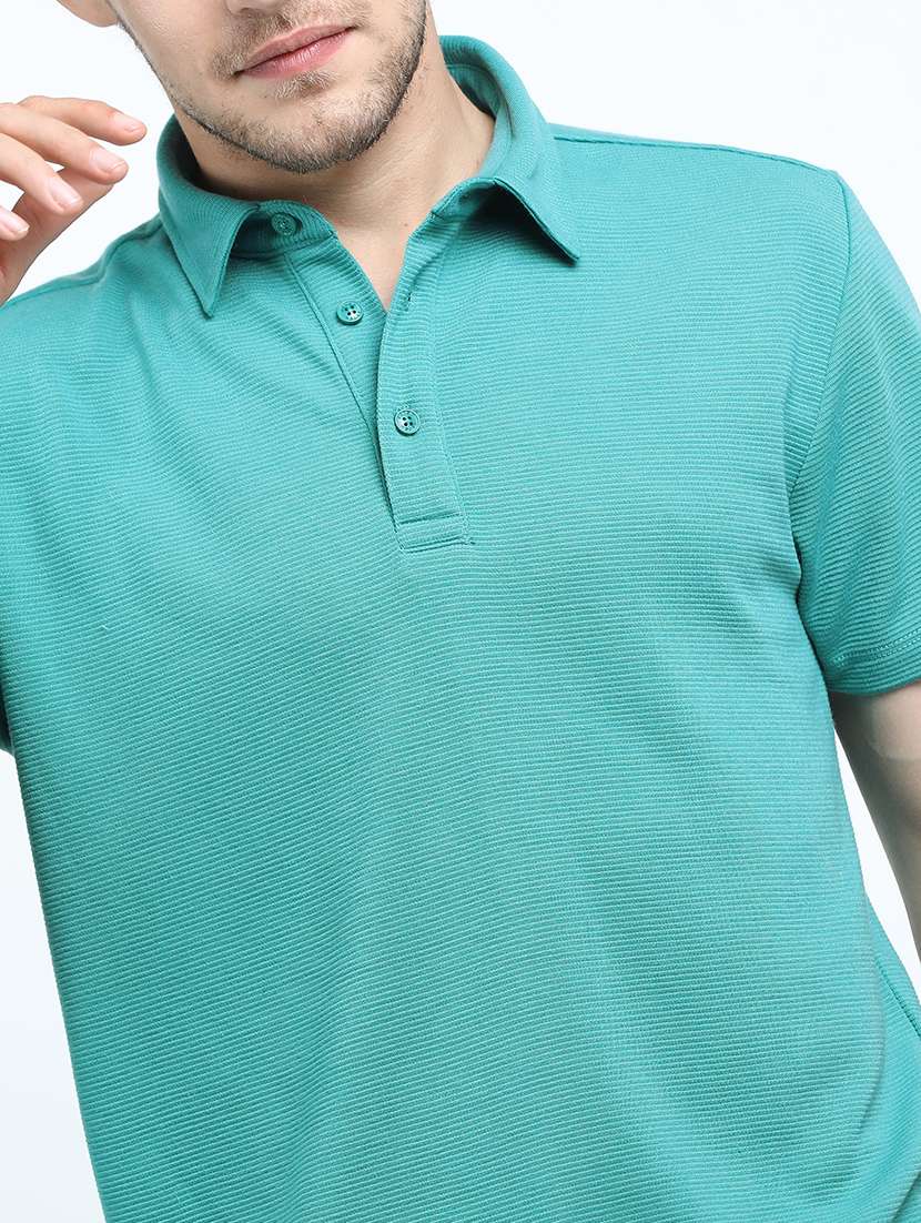 men plain polo neck t-shirt - 21375461 -  Standard Image - 4