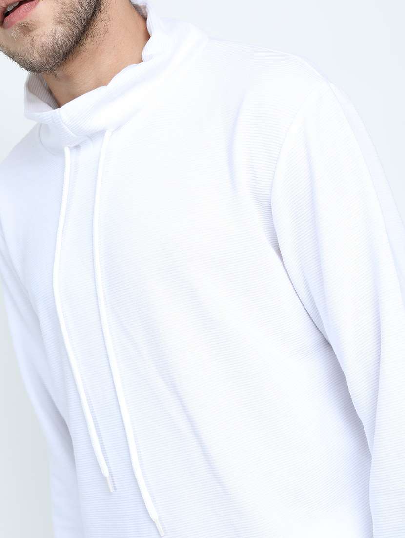 men plain cowl neck t-shirt - 21375477 -  Standard Image - 4