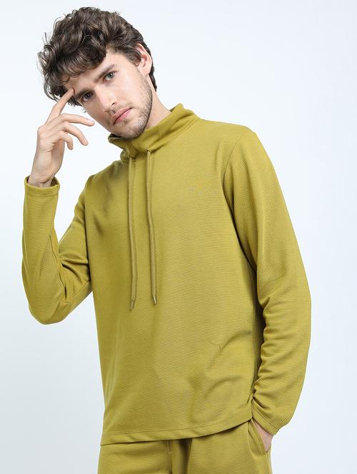 men plain cowl neck t-shirt - 21375478 - Standard Image - 0