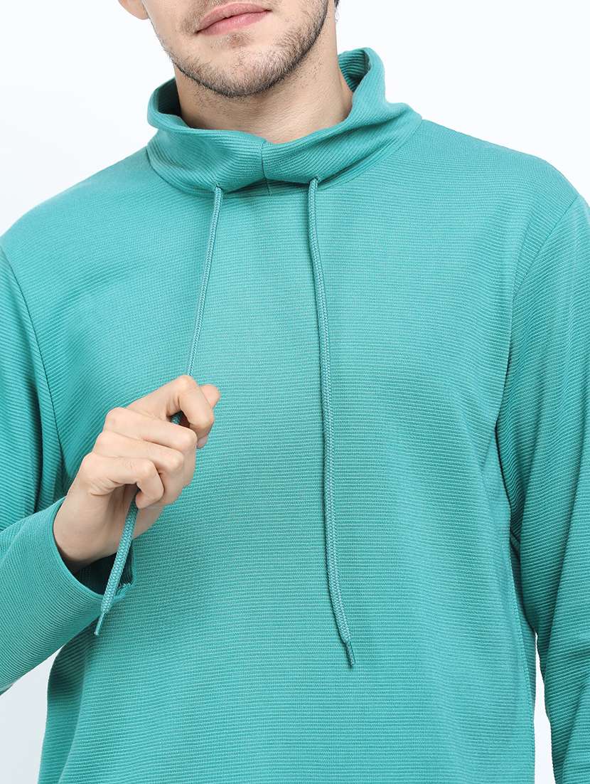 men plain cowl neck t-shirt - 21375479 -  Standard Image - 4