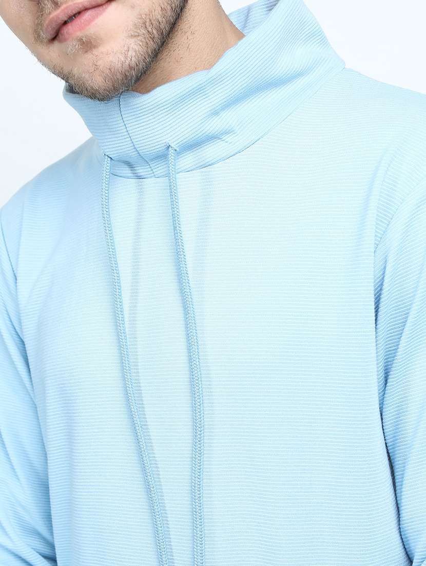 men plain cowl neck t-shirt - 21375490 -  Standard Image - 4