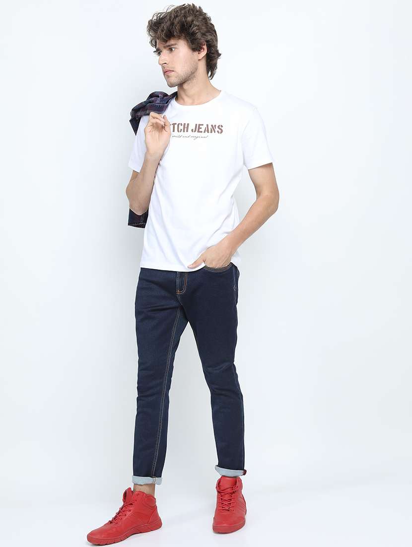 men short sleeve chest print t-shirt - 21375499 - Standard Image - 4