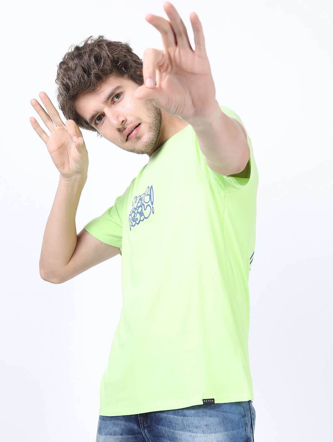 men back print cotton t-shirt - 21375520 - Standard Image - 1