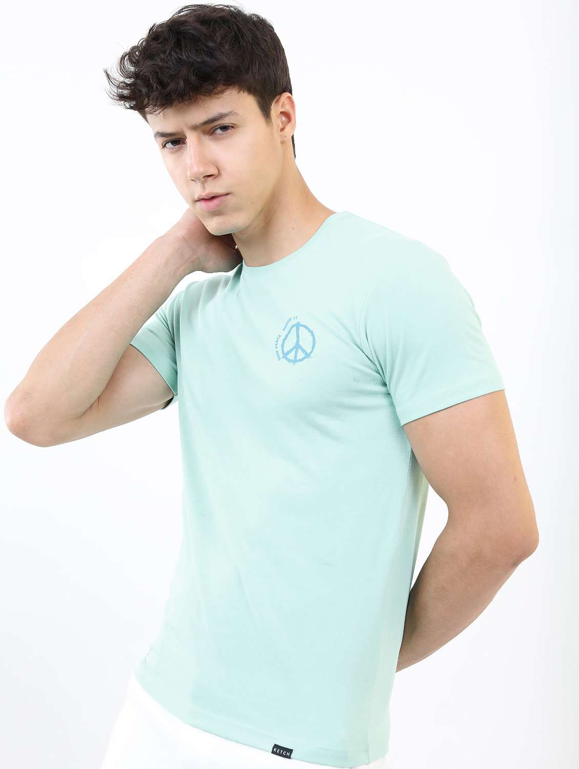 men short sleeve front & back print t-shirt - 21375528 -  Standard Image - 1