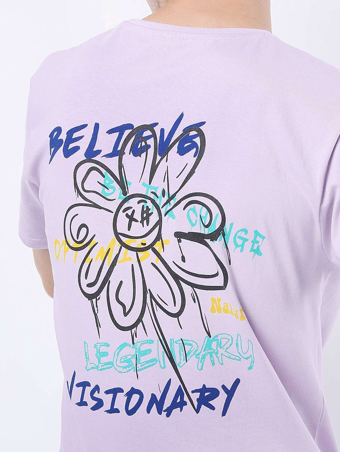 men round neck back print t-shirt - 21375530 -  Standard Image - 4