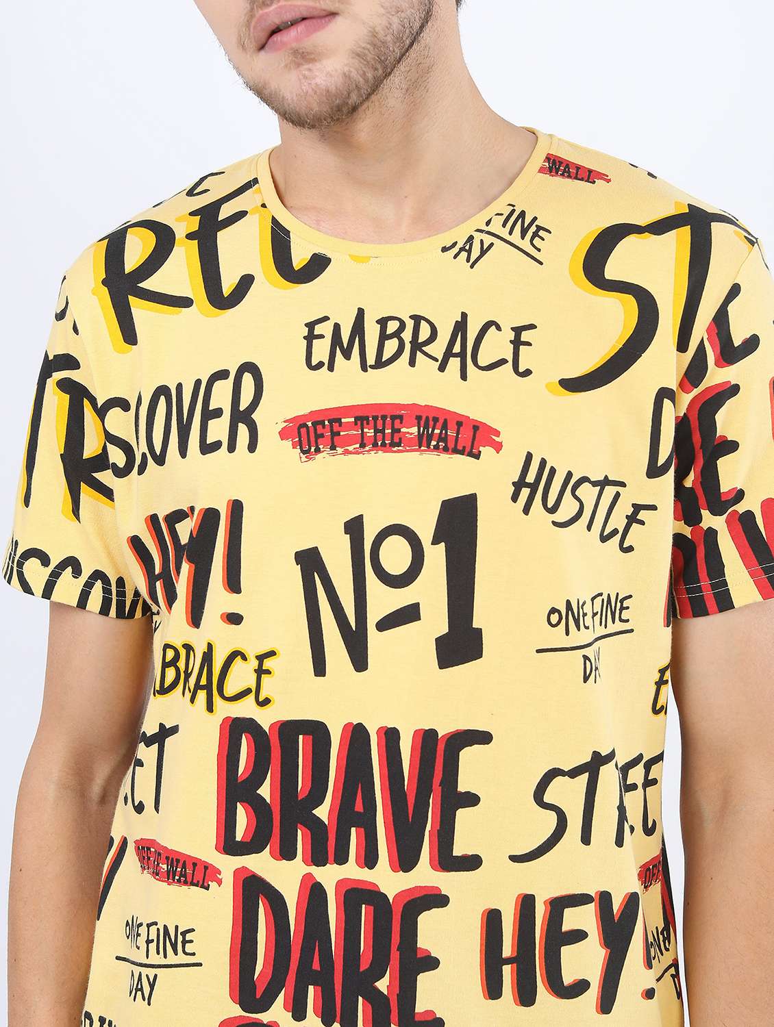 men half sleeve all over print t-shirt - 21375531 -  Standard Image - 4