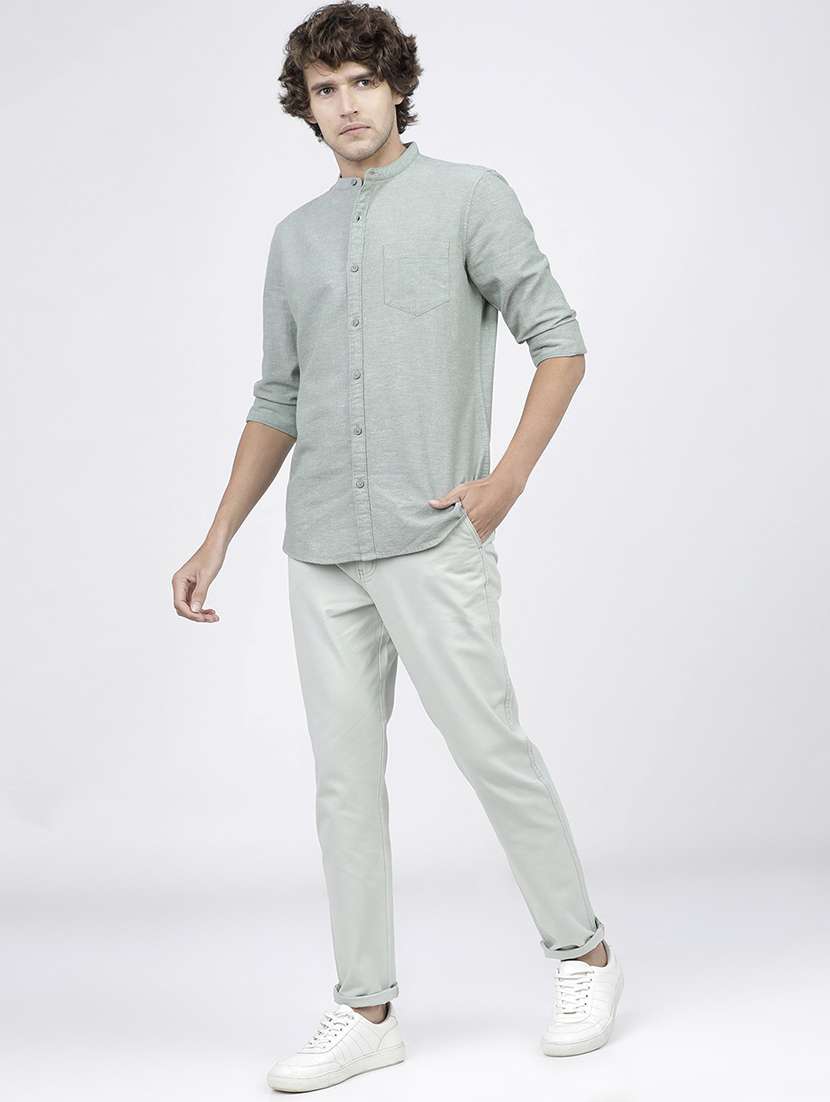 men mid rise solid chinos - 21375557 -  Standard Image - 4