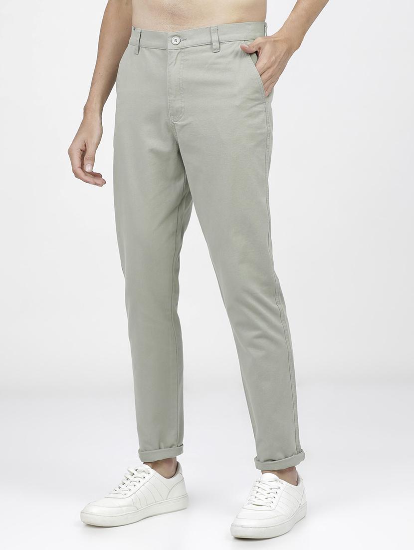 men mid rise solid chinos - 21375559 -  Standard Image - 1