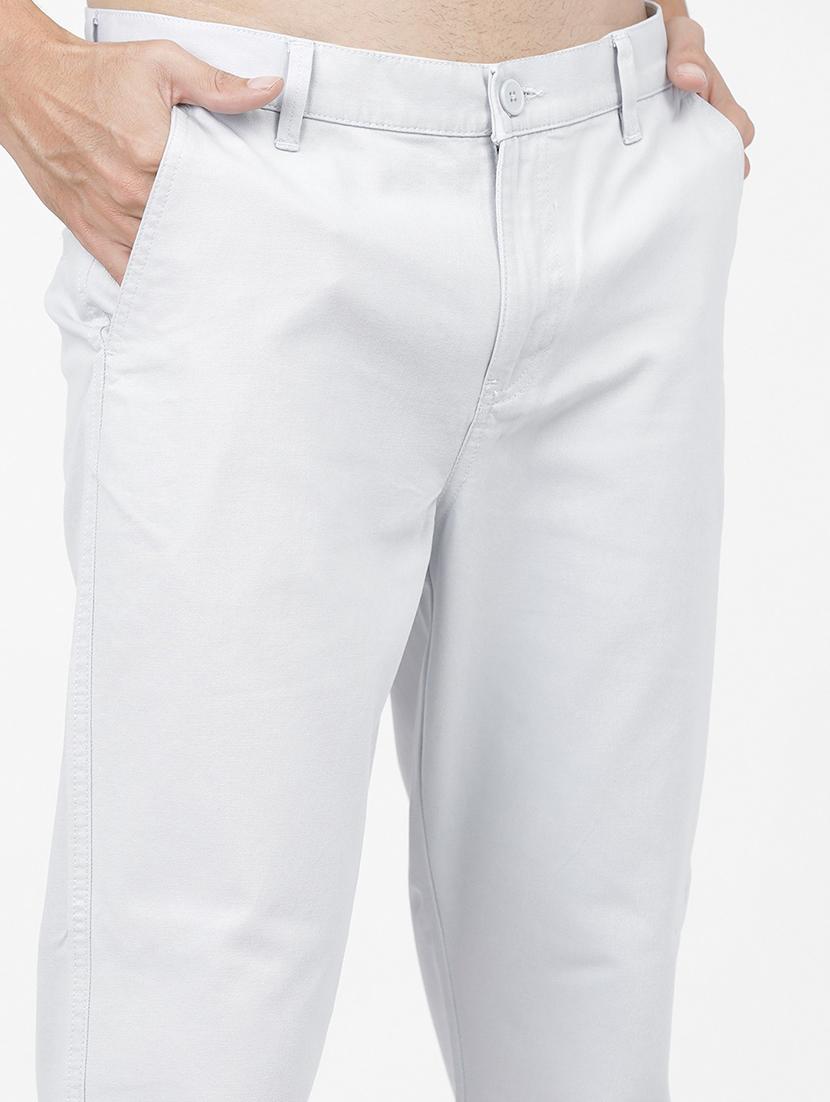 men mid rise solid chinos - 21375570 - Standard Image - 4