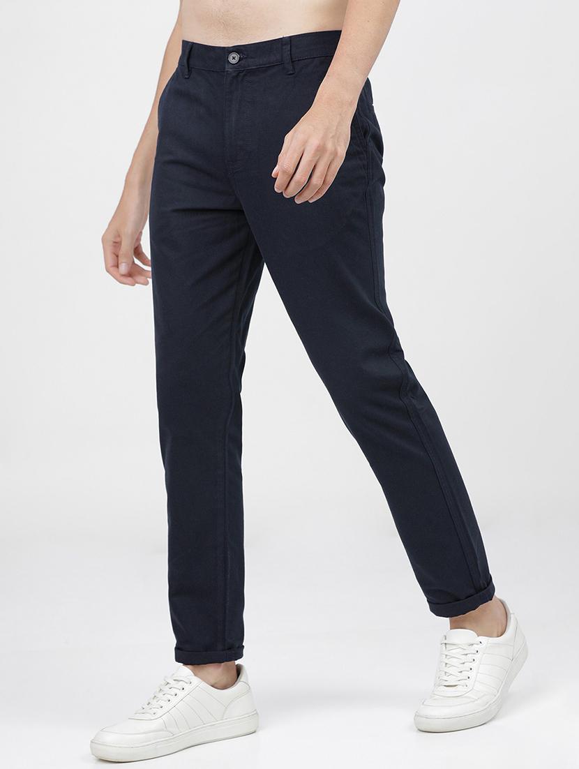 men mid rise solid chinos - 21375571 - Standard Image - 1