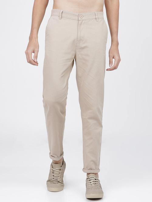 men mid rise solid chinos - 21375582 -  Standard Image - 0