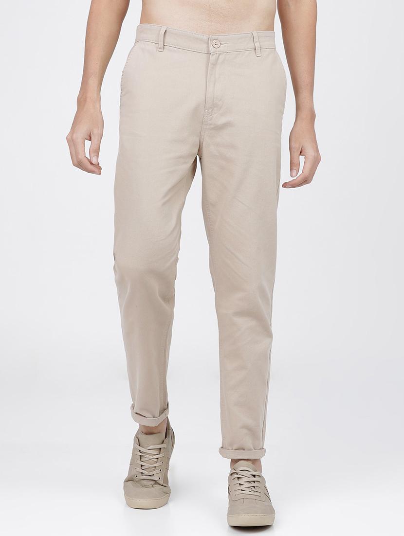 men mid rise solid chinos - 21375582 -  Zoom Image - 0