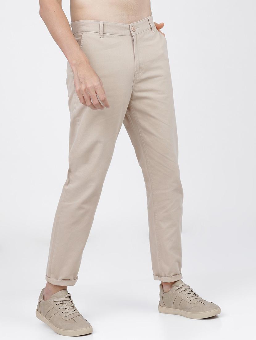 men mid rise solid chinos - 21375582 -  Standard Image - 1