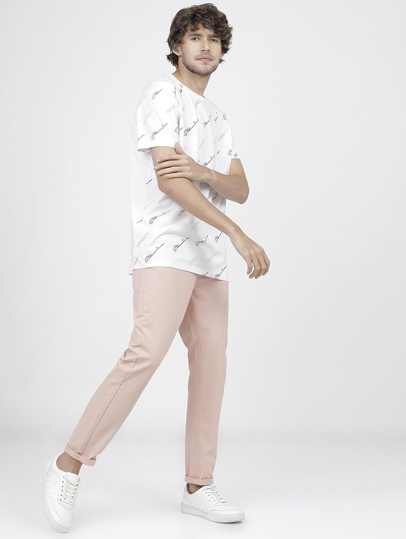 men mid rise solid chinos - 21375585 - Standard Image - 4