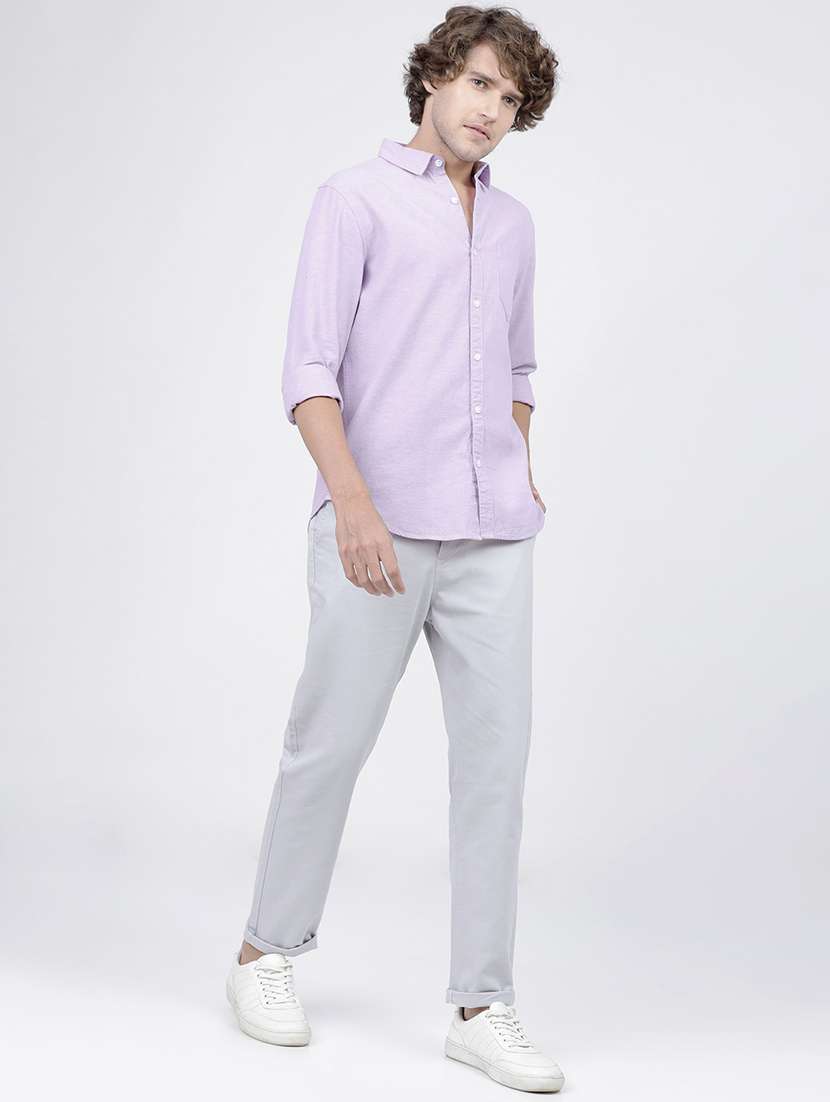 men mid rise solid chinos - 21375589 -  Standard Image - 4