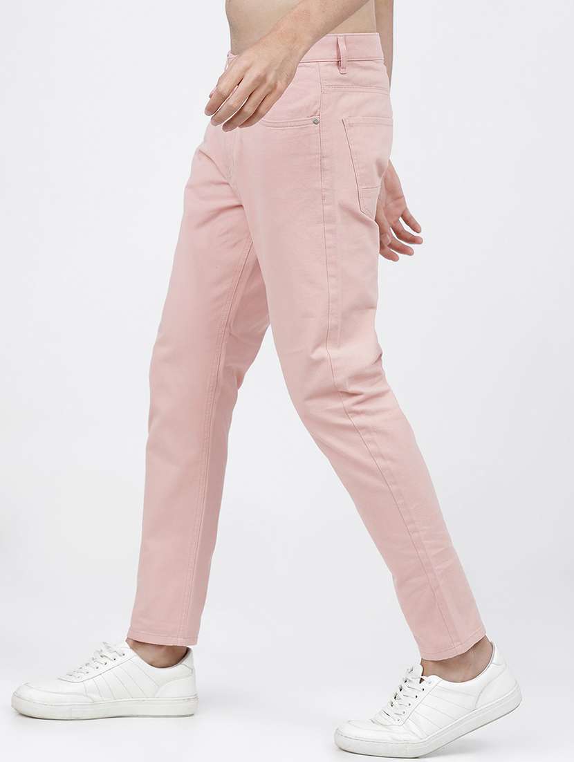 men mid rise solid chinos - 21375599 -  Standard Image - 1