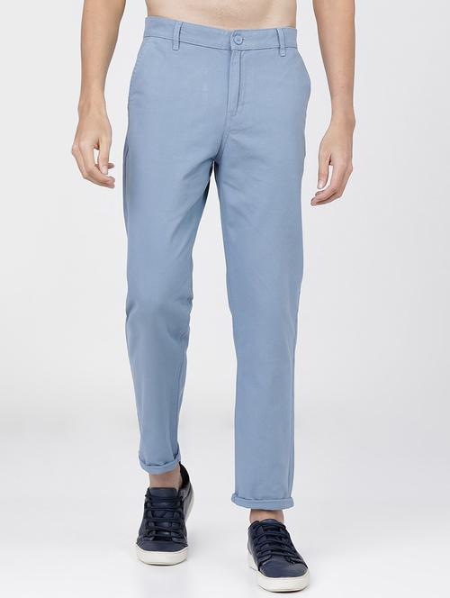 men mid rise solid chinos - 21375615 -  Standard Image - 0