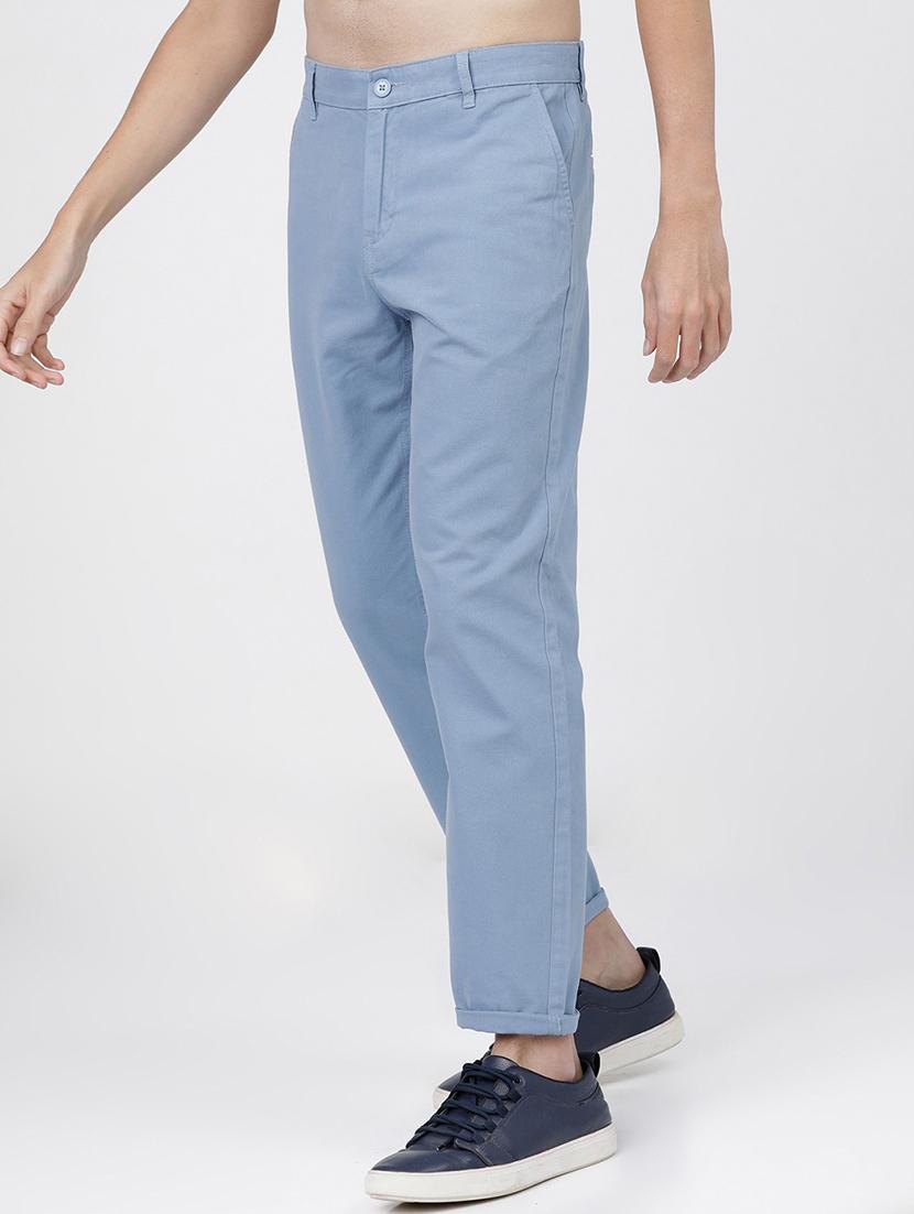 men mid rise solid chinos - 21375615 - Standard Image - 1