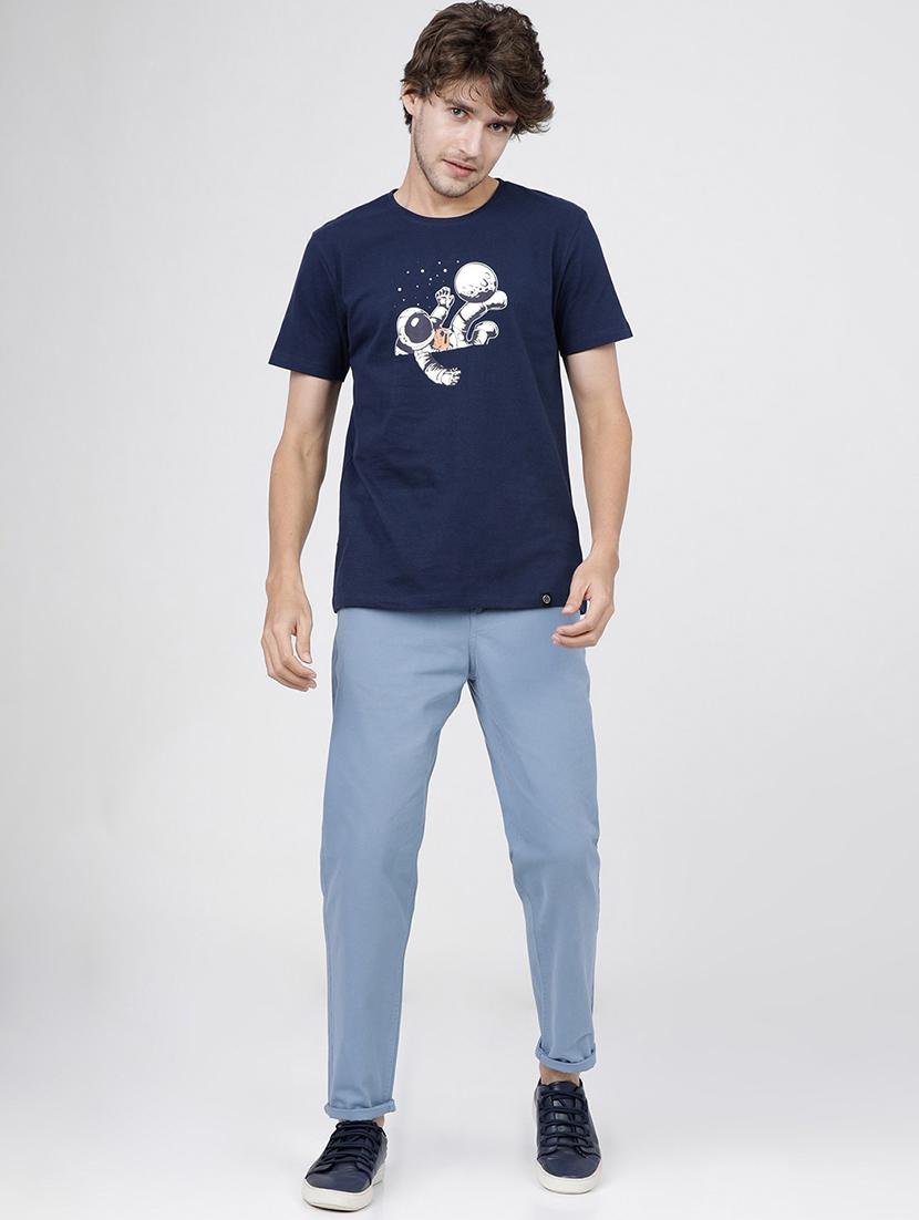 men mid rise solid chinos - 21375615 - Standard Image - 4