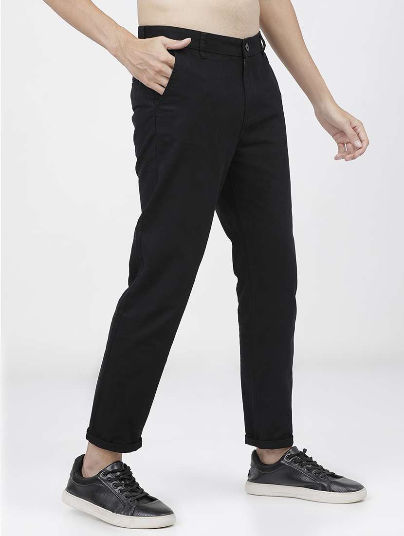 men mid rise solid chinos - 21375618 -  Standard Image - 1