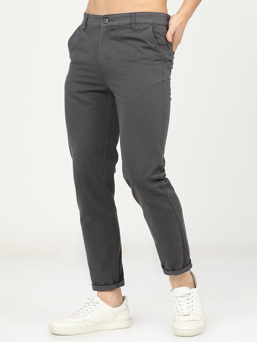 men mid rise solid chinos - 21375626 - Standard Image - 1