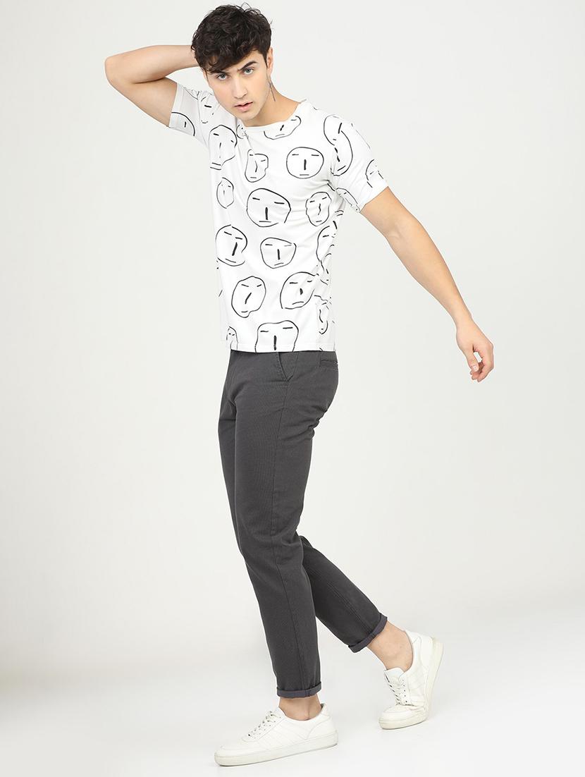 men mid rise solid chinos - 21375626 - Standard Image - 4