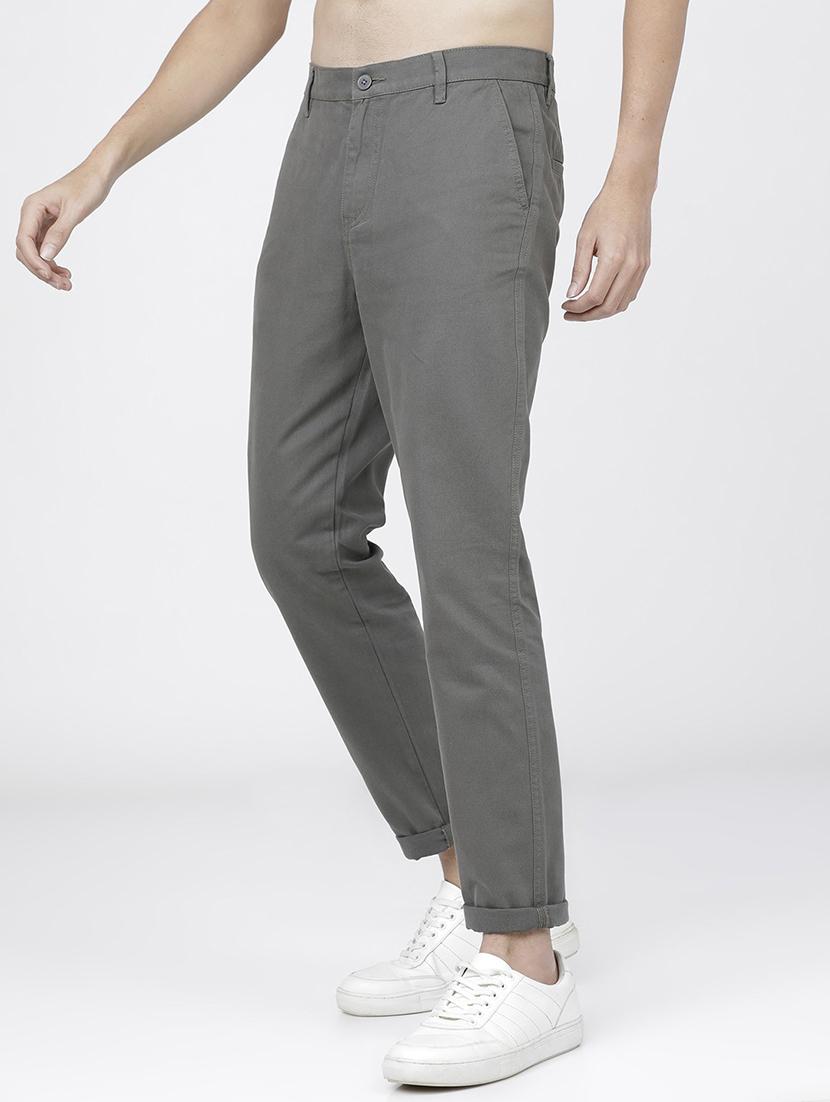 men mid rise solid chinos - 21375628 -  Zoom Image - 0
