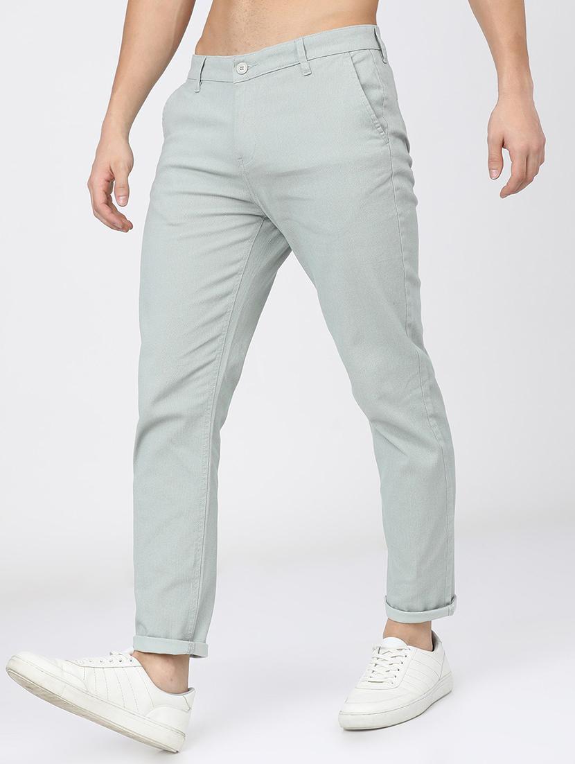 men mid rise solid chinos - 21375641 - Standard Image - 1