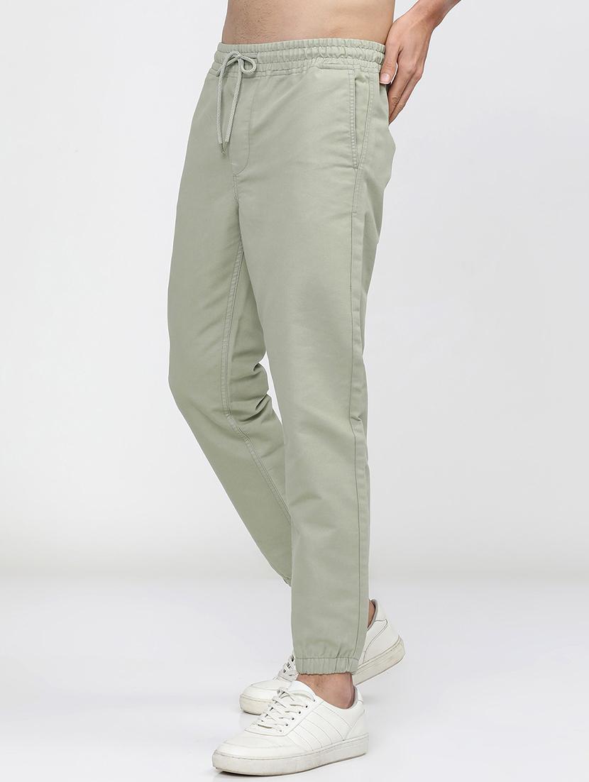 men mid rise solid joggers - 21375661 - Standard Image - 1