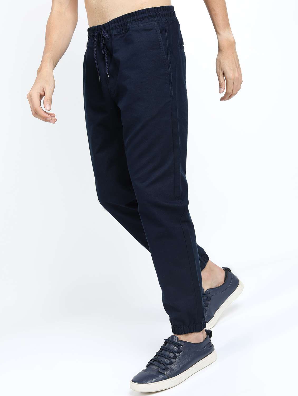 men mid rise solid joggers - 21375679 -  Standard Image - 1