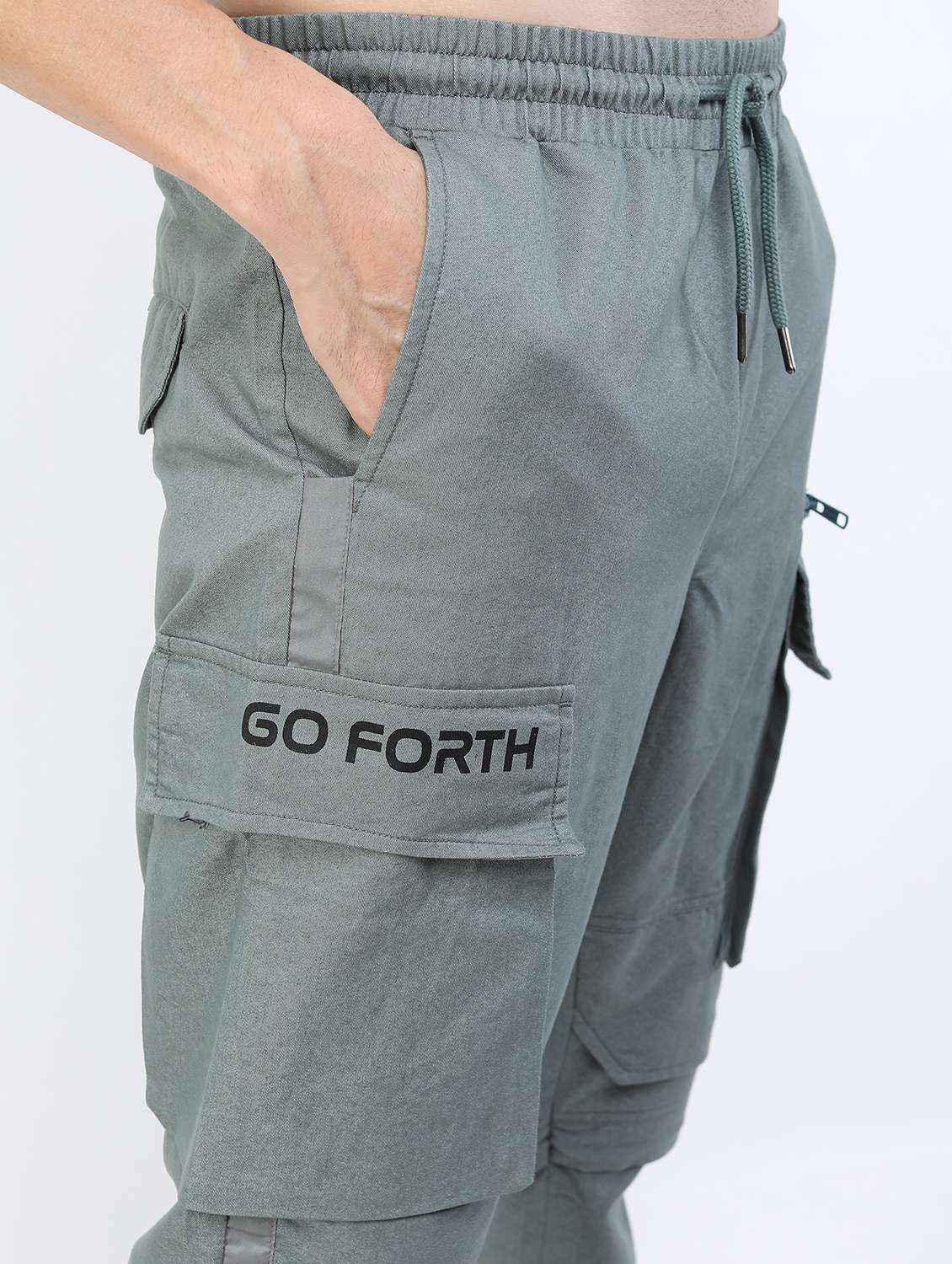 men mid rise typographic print joggers - 21375695 -  Standard Image - 4