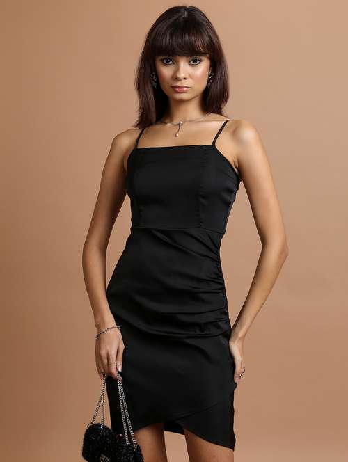 black solid bodycon dress - 21375796 -  Standard Image - 0