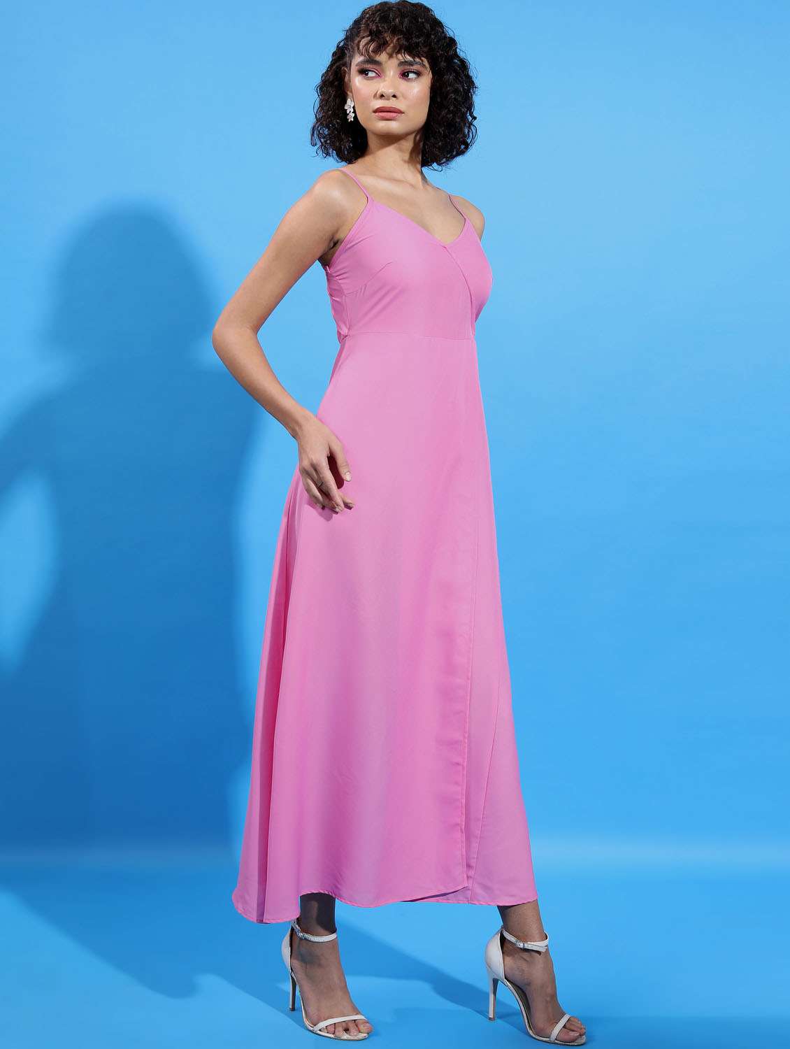 pink solid a-line dress - 21375865 -  Standard Image - 1