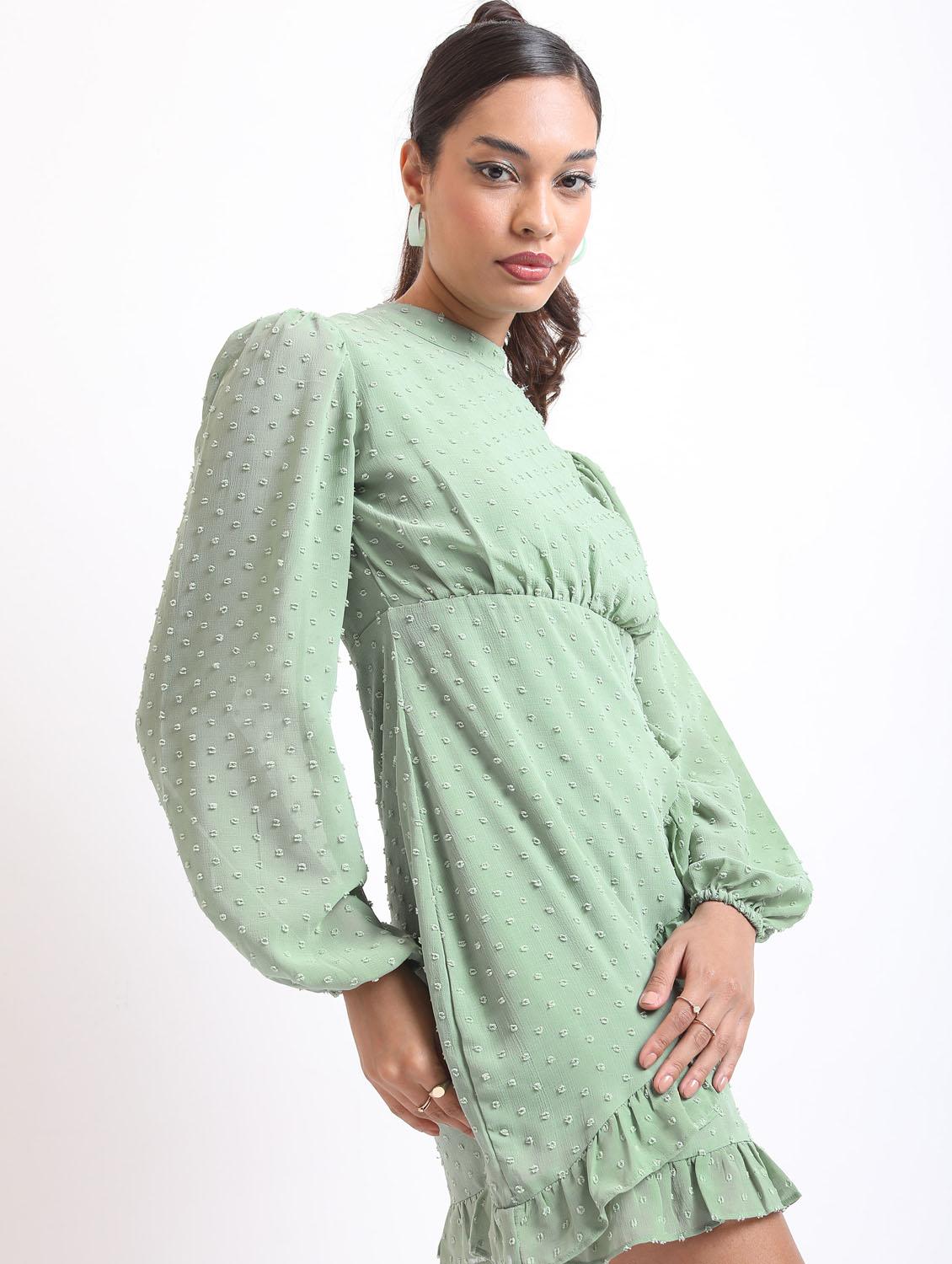 women green cotton blend sheath dress - 21375927 - Standard Image - 1