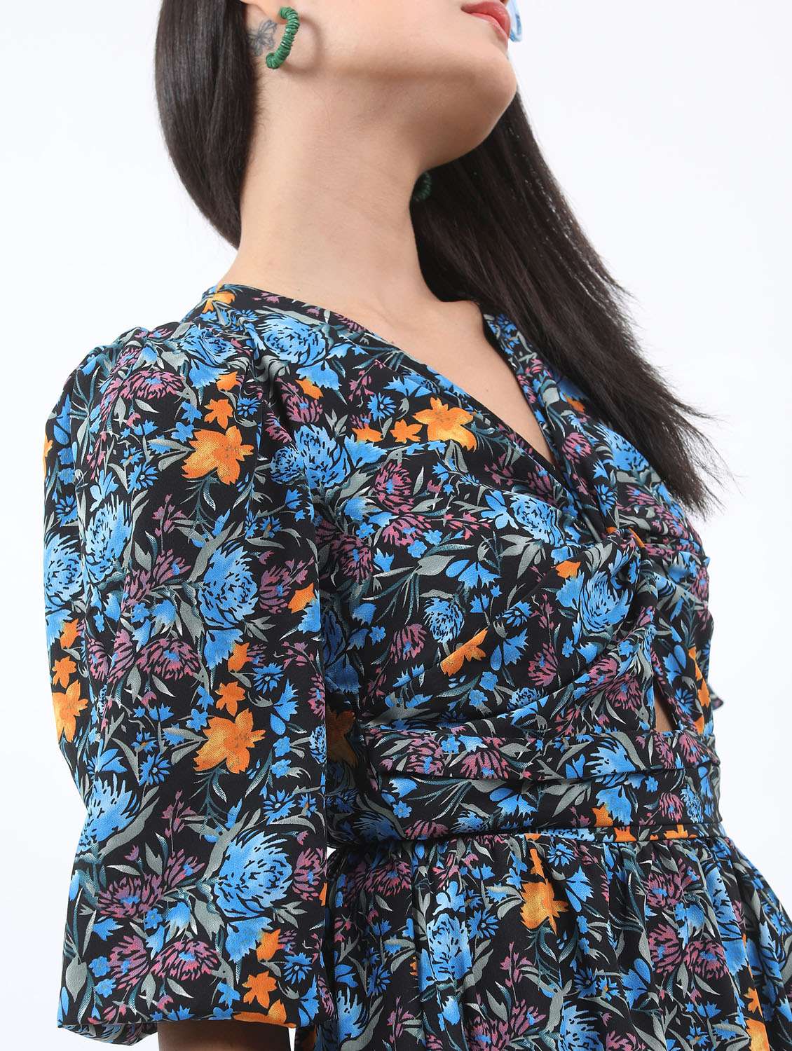 multicolored floral printed a-line dress - 21375942 -  Standard Image - 4