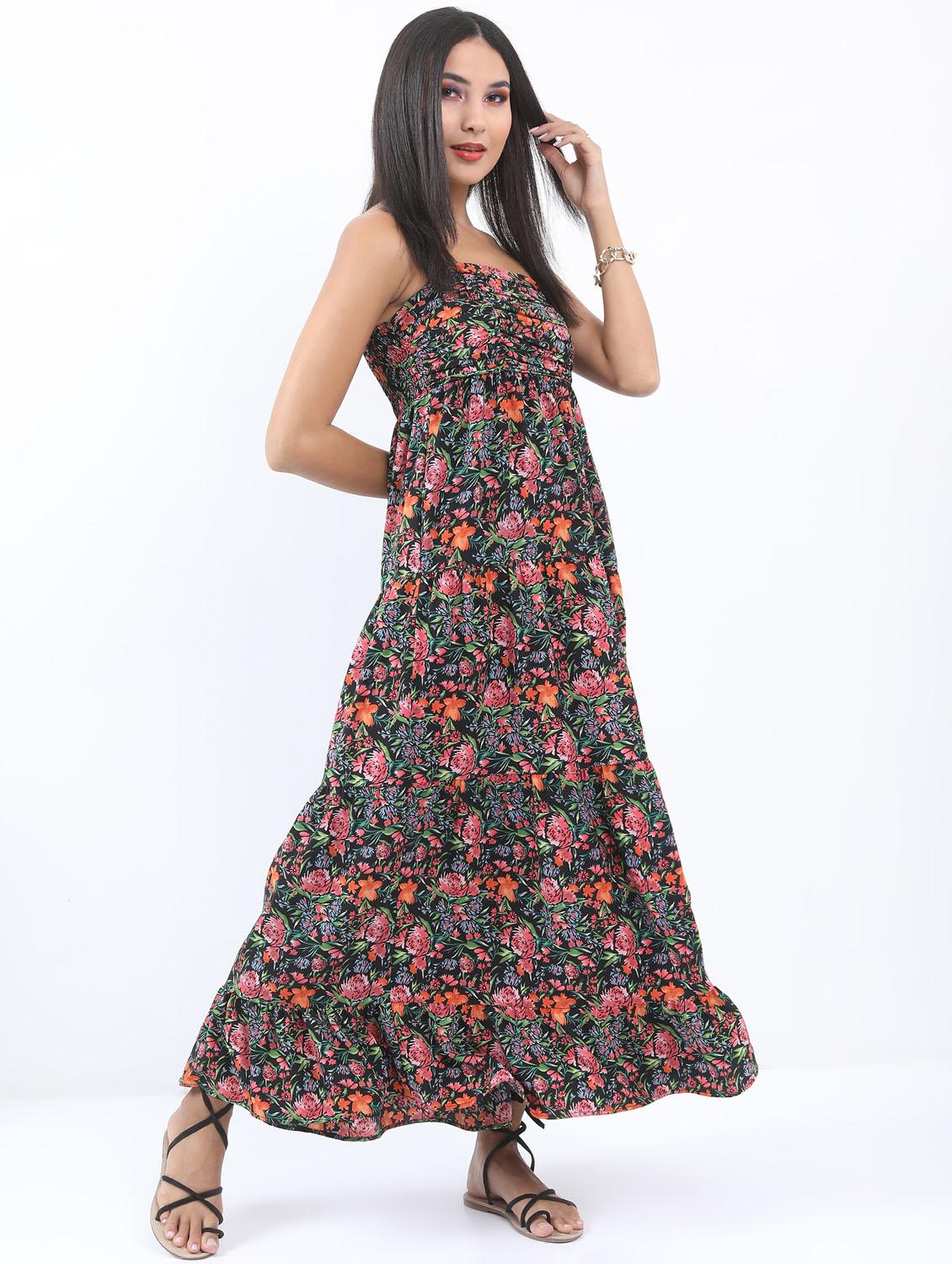 multicolored printed a-line dress - 21375945 -  Standard Image - 1
