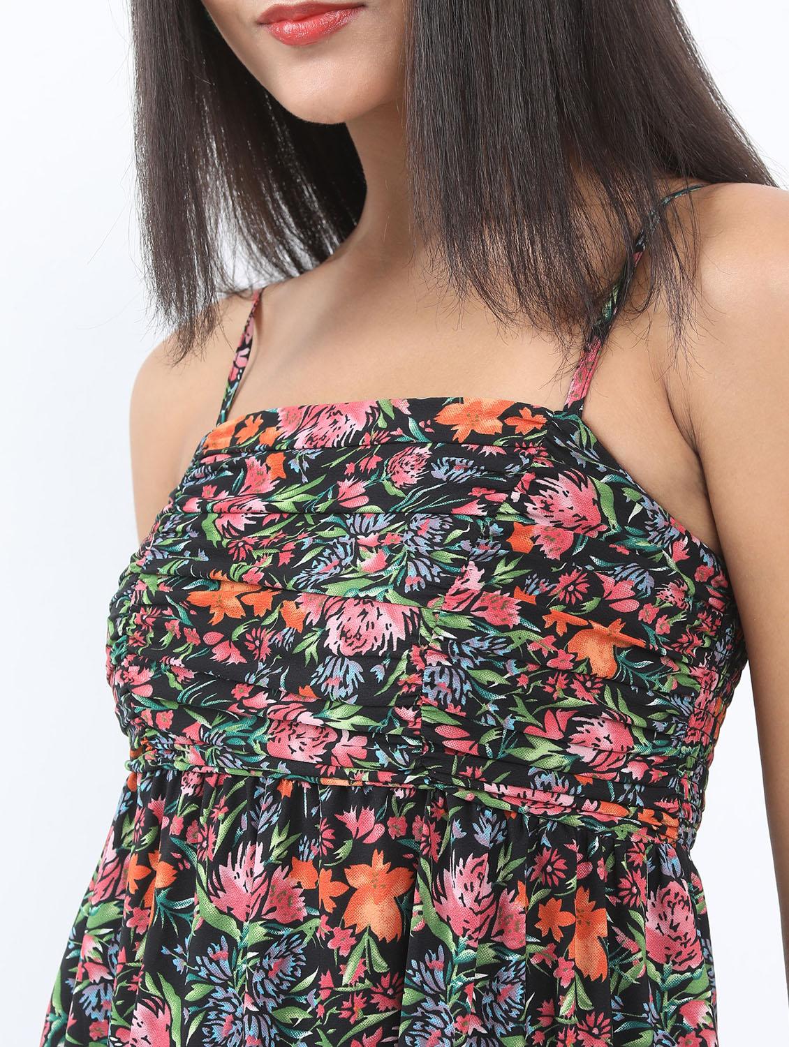 multicolored printed a-line dress - 21375945 - Standard Image - 4