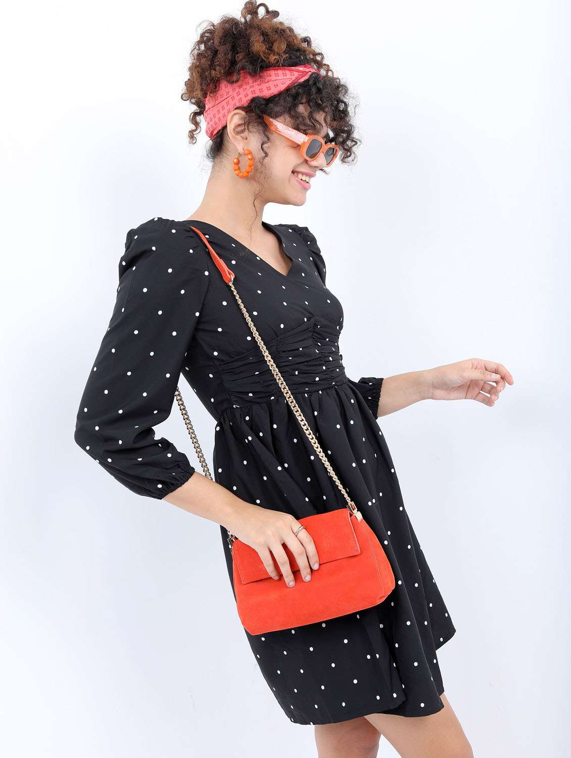 black polka dot a-line dress - 21376008 -  Standard Image - 1