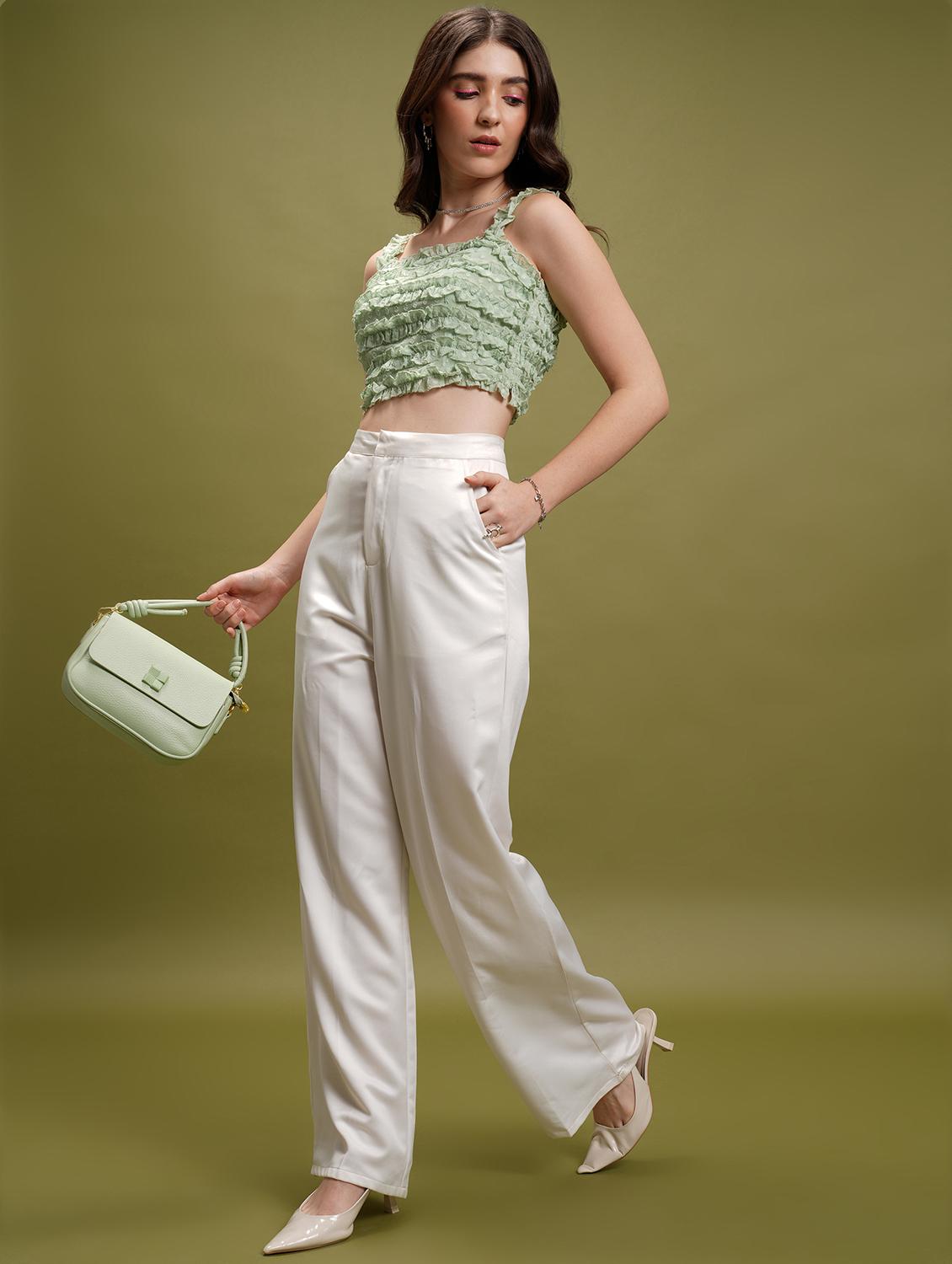 green self-designed crop top - 21376242 - Standard Image - 4