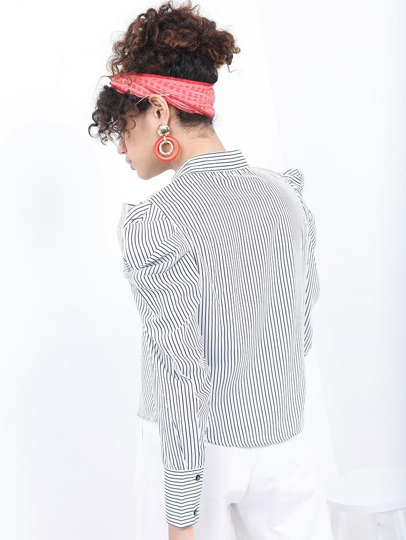 women white striped shirt style top - 21376523 -  Standard Image - 1